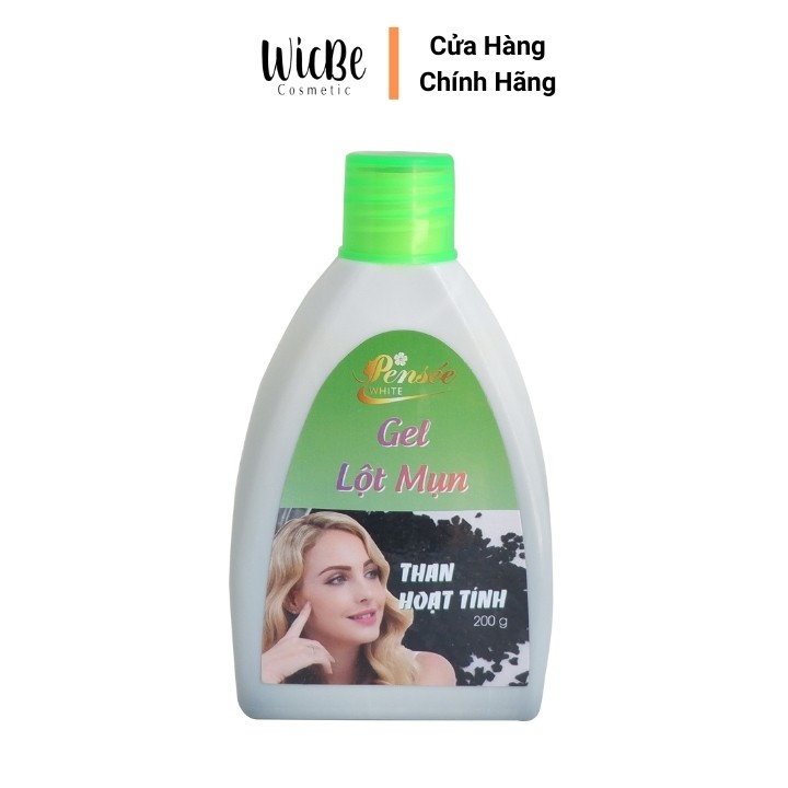 Gel lột mụn đầu đen, mụn cám than tre hoạt tính Wicbe 200g, gel hút mụn than tre Wicbe