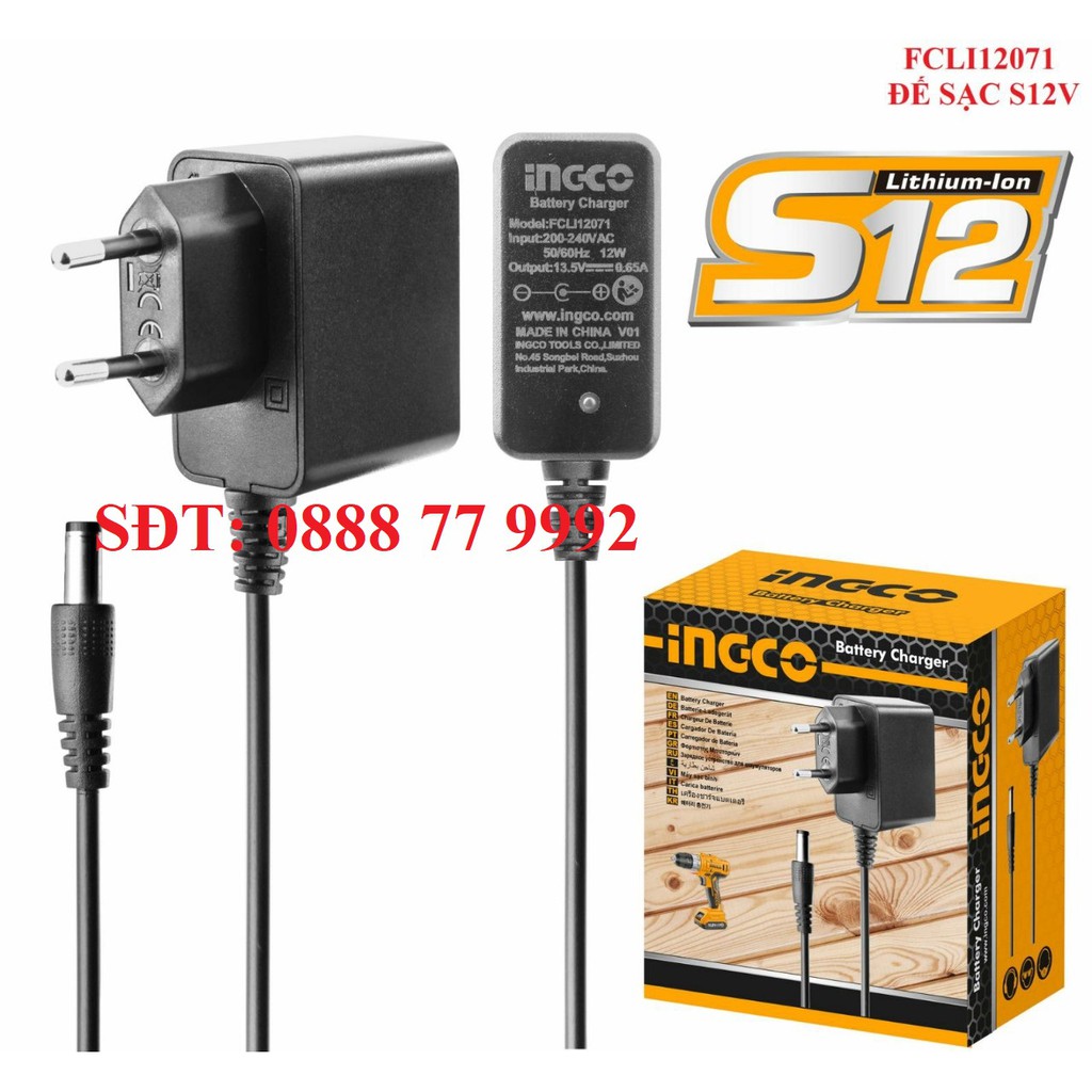 Pin S12V Lithum-ion 12V/1.5Ah Ingco FBLI12152