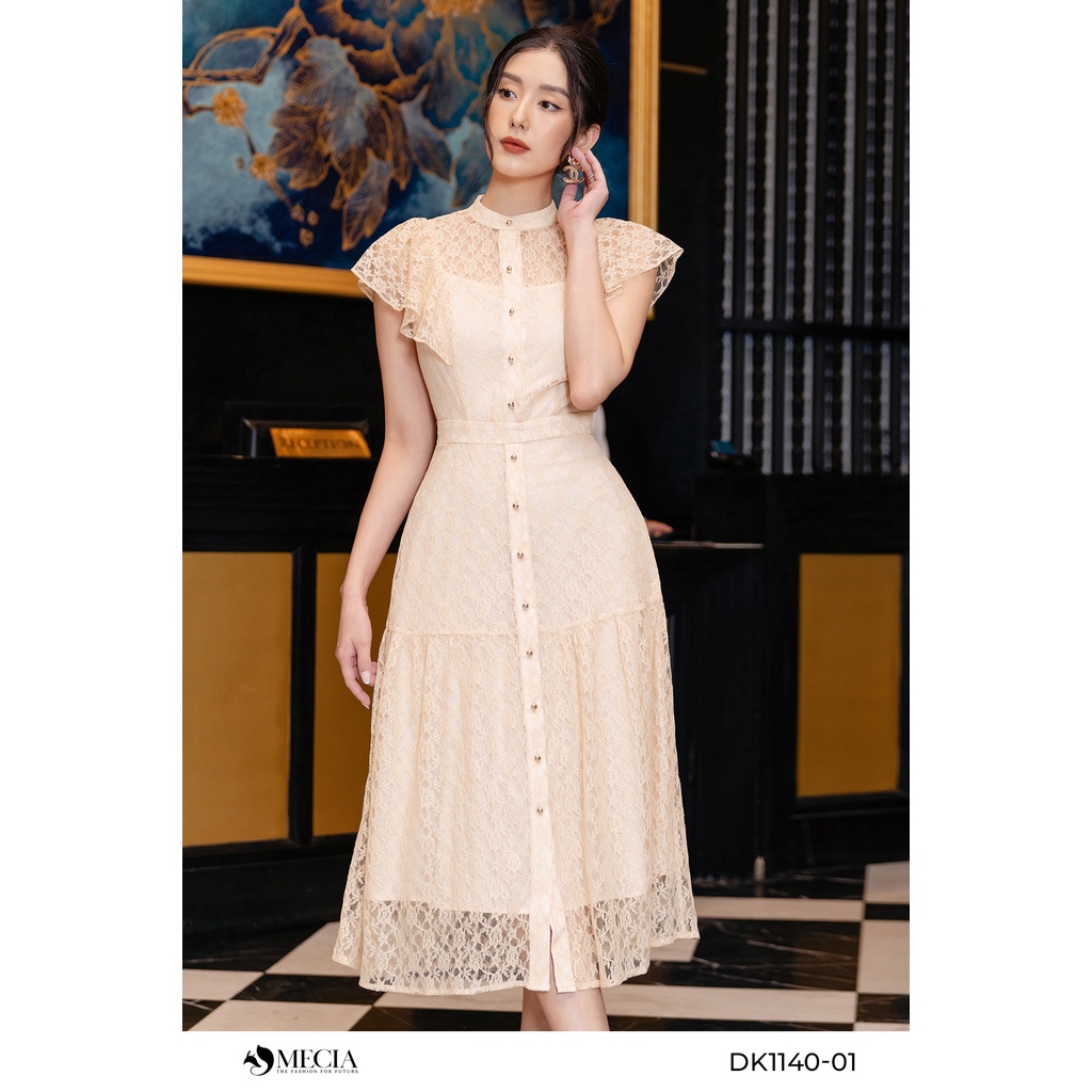 Đầm MECIA DK1140-01 Đầm ren xòe tay cánh tiên