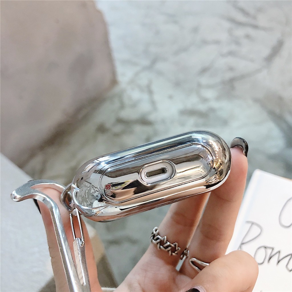 Vỏ bảo vệ hộp sạc tai nghe bằng silicon mạ cho iPhone AirPods Pro AirPods 1 AirPods 2 | BigBuy360 - bigbuy360.vn