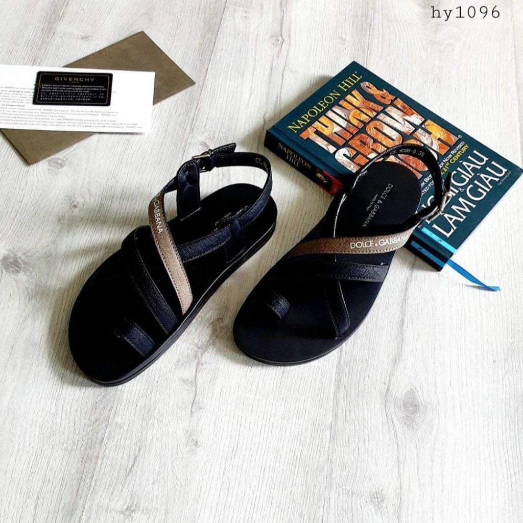 Dép Sandal Nam Dolce&amp;Gabana Da napal học sinh thiết kế độc lạ đế cao su form dáng thể thao chống thấm nước full box