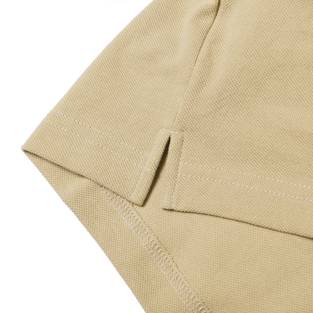 Áo Polo Phối Có Khóa, Màu Camel, Chất Liệu Cotton Thoáng Khí, Form Slimfit - CEFFYLO