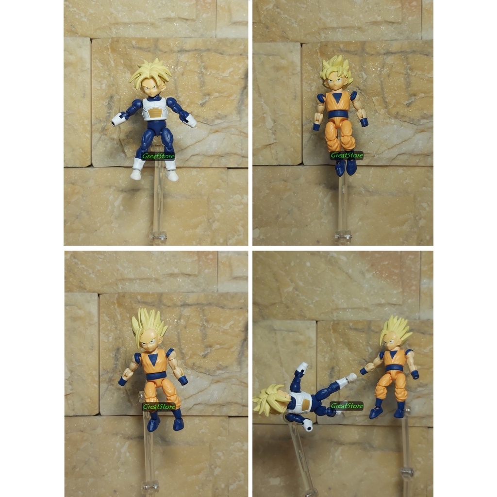 ( Sẵn ) Mô hình Dragonball Songoku SonGoHan Trunks Q mode khớp cử động FIGMA 10cm