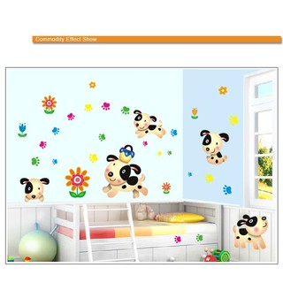Decal dán tường decal trang trí chó đốm EB02
