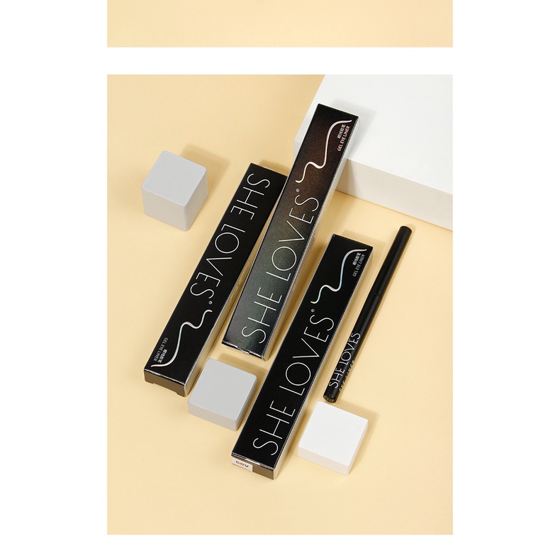 Bút Kẻ Mắt Dạng Gel Mềm Mại Chống Nước Lâu Phai 12 Màu Sắc Tùy Chọn