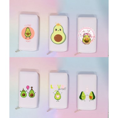 Ví quả bơ VBI5 ví dáng dài bóp avocado hoạt hình cute dễ thương