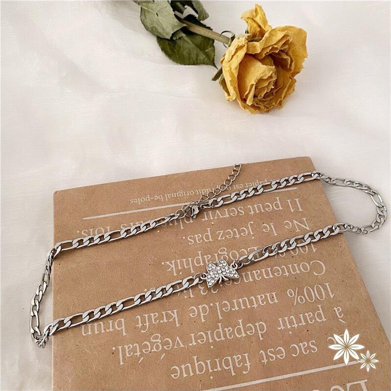 Vòng cổ bướm bằng thép titan không phai màu