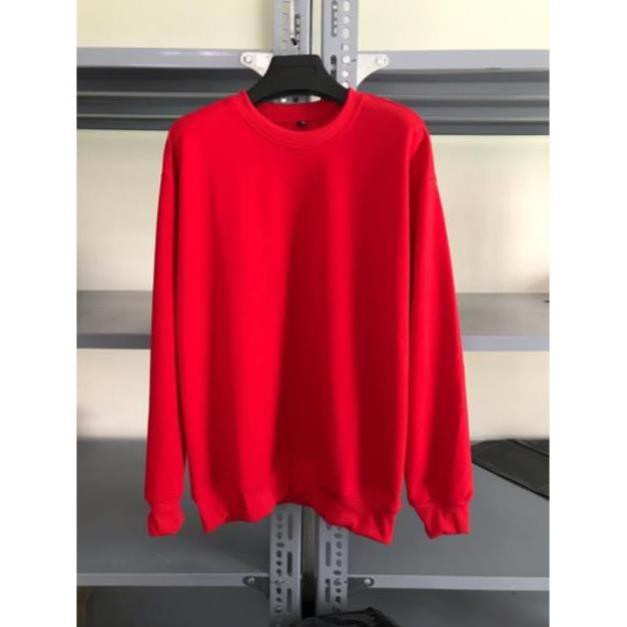 Áo SWEATER Trơn ĐỎ UNISEX