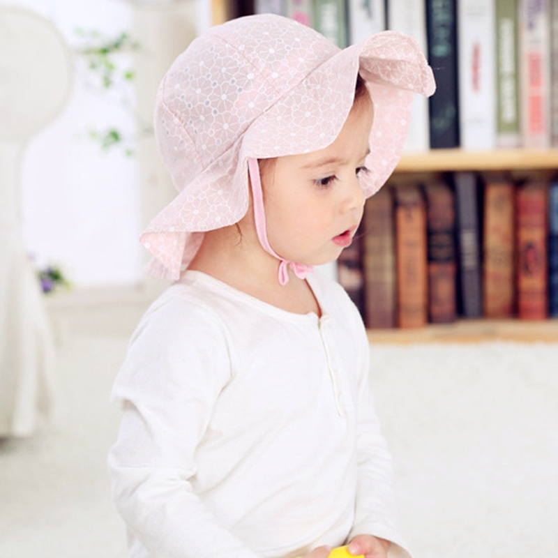 Mũ xô bằng cotton mềm thoáng khí thời trang mùa hè cho bé