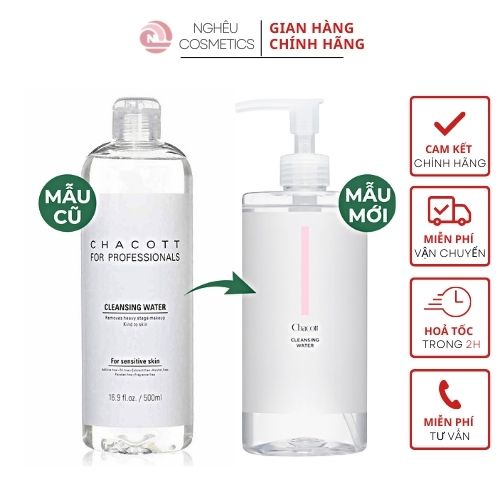 Nước Tẩy Trang Chacott Cho Da Nhạy Cảm, Da Dầu Mụn 500ML