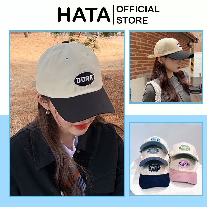 Mũ Nón Lưỡi Trai Thêu Chữ Unisex Nam nữ SIMPLE AND DUCK 401 Chất Nhung Cao Cấp - Hata24h