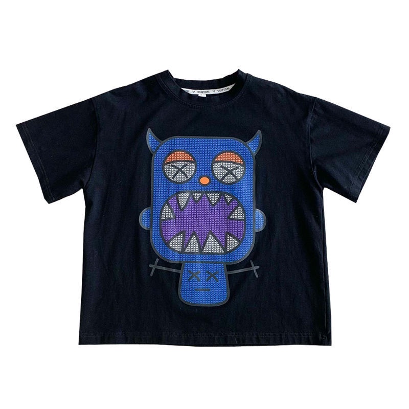 Áo Thun Cotton Trơn Tay Ngắn Thoải Mái Hợp Thời Trang Cho Bé Trai