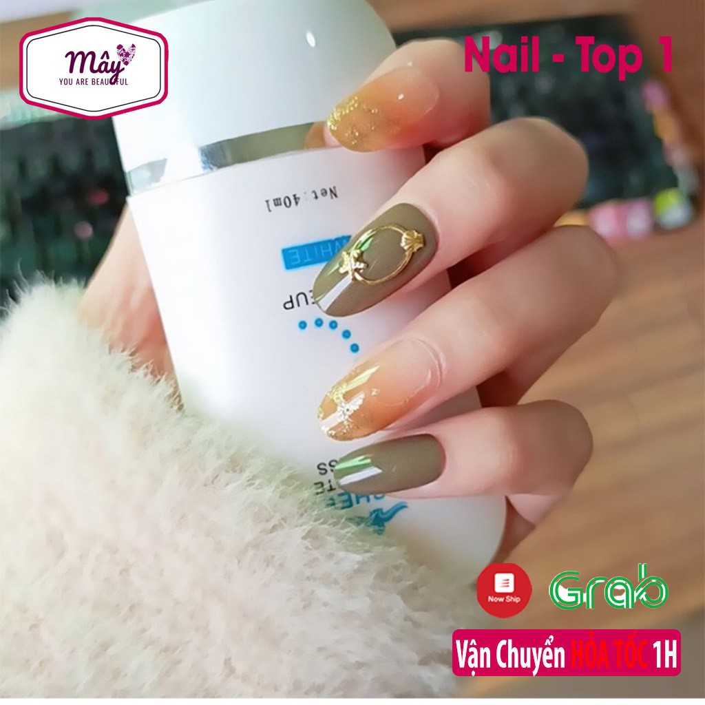 Set 24 móng tay giả đính Charm sơn gel nghệ thuật cao cấp