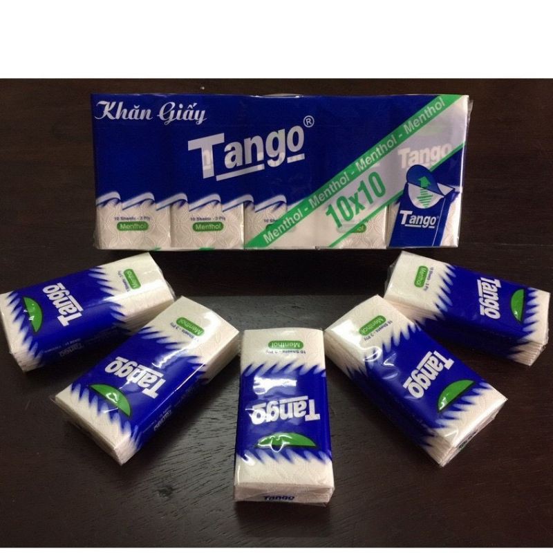 Khăn giấy bỏ túi Tango (10 gói) siêu tiện lợi siêu tiết kiệm
