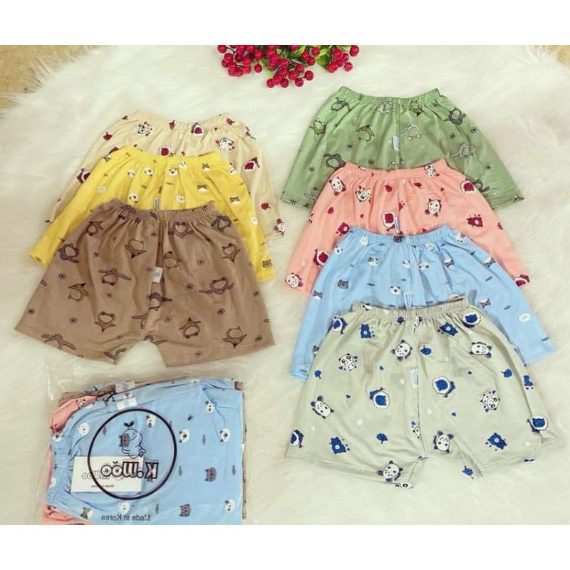 Quần Đùi / Quần Cộc Vải Thun Lạnh Chất Mềm Mát Cho Bé 3-14kg / Mã In