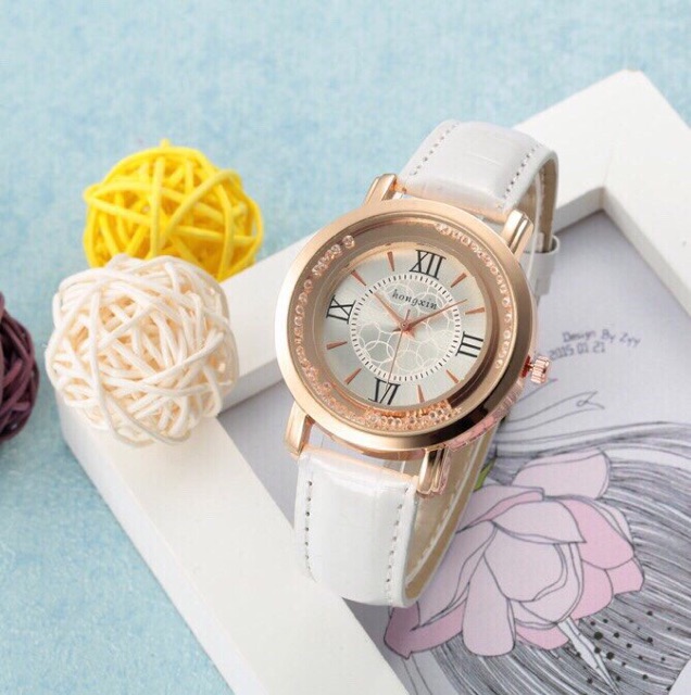 [Mã FAMARAL2 giảm 10K đơn 50K]ĐỒNG HỒ NỮ DÂY DA SHDHD HẠT XOAY KIM CƯƠNG CỰC ĐẸP | BigBuy360 - bigbuy360.vn