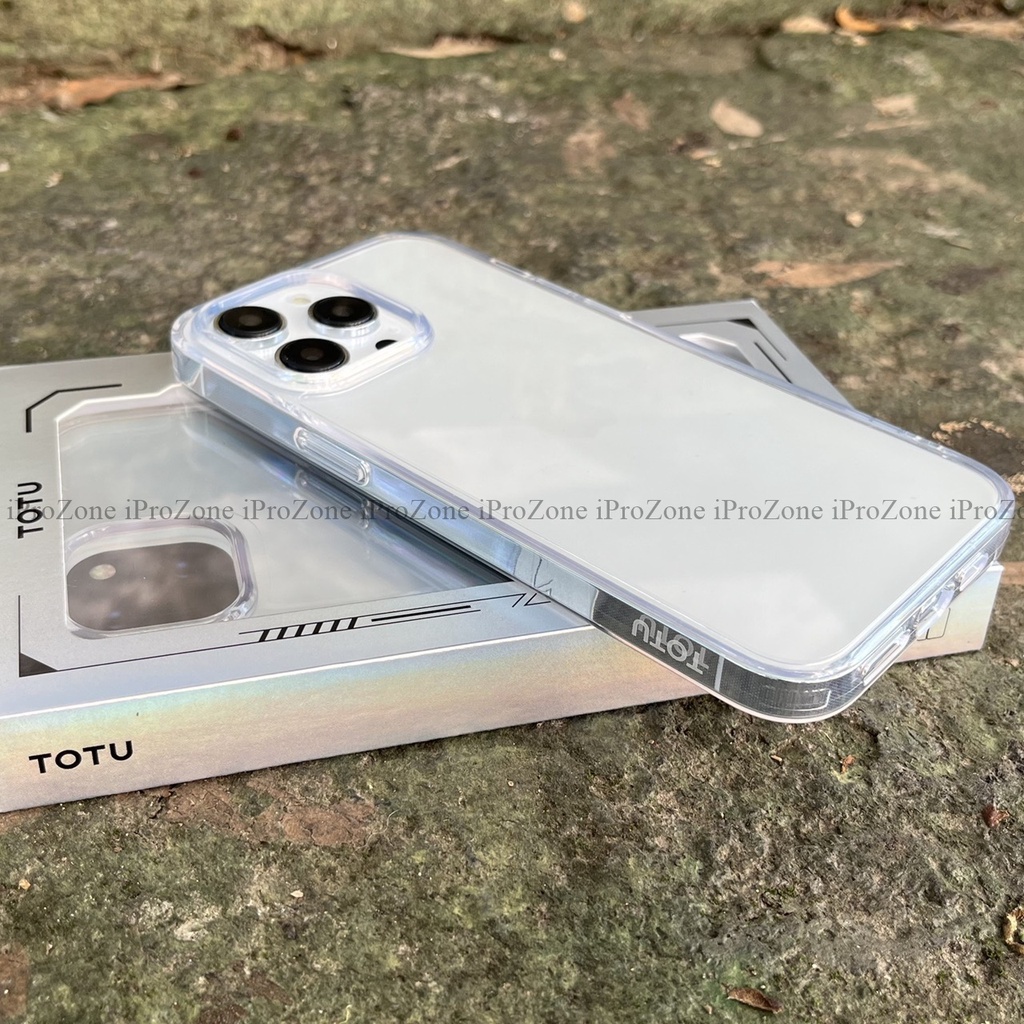 Ốp trong suốt lưng cứng viền dẻo cho Smart Phone IP 14 Pro max , 14 Plus 11 , 12 , 13 Pro Max  chính hãng TOTU chống sốc