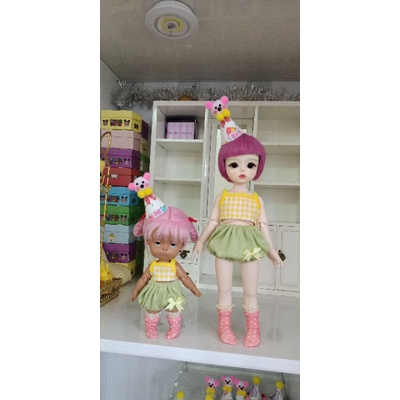 Outfit doll quả bí dễ thương cho 1/6,1/8,ob,bru