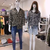 Sơ mi in da beo form unisex