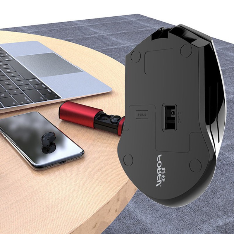 FOREV FV-183 2.4G Wireless Charging Mouse, Ergonomic Mobile Optical Power Saving Mouse, 1600Dpi High Precision For Laptop