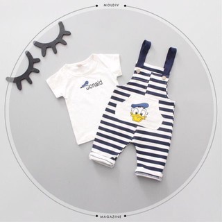 Set yếm kèm áo vịt donal-daisy cho bé trai và bé gái 8-14kg