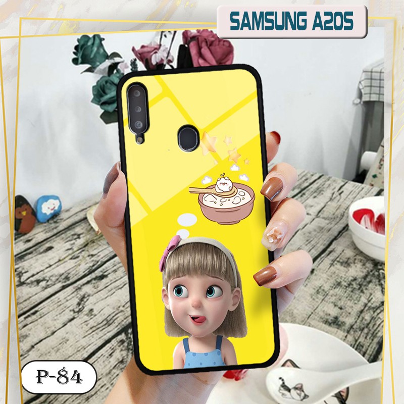 Ốp lưng kính 3D Samsung A20s- hình cute