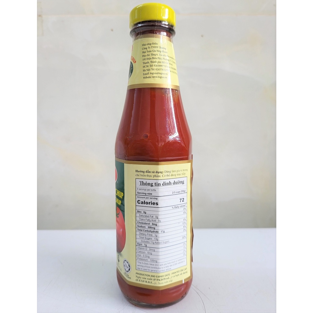 [Chai TT 330g] TƯƠNG CÀ CHUA [Malaysia] LIFE Tomato Ketchup (halal) (tgc-hk)