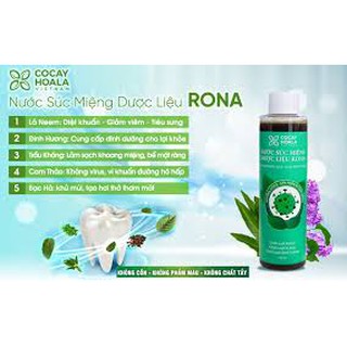 Nước xúc miệng dược liệu Rona Cocayhoala