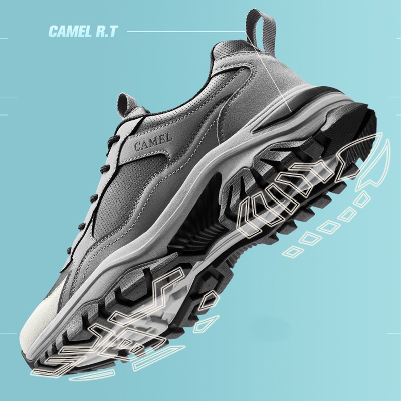 Giày thể thao leo núi Cameljeans A142303246 bằng da chống trượt không thấm nước cho nam