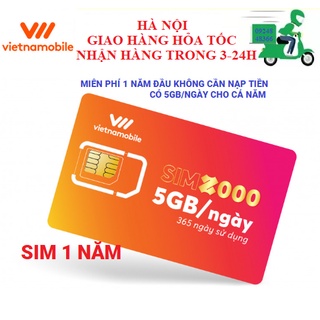 Sim vietnamobile data 4g vào mạng 1 năm miễn phí 12 tháng không cần nạp tiền 5GB/Ngày 150 GB/tháng giá rẻ