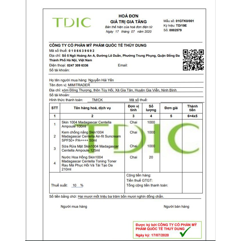 Tinh chất rau má SKIN1004 Madagascar Centella Ampoule 100ml