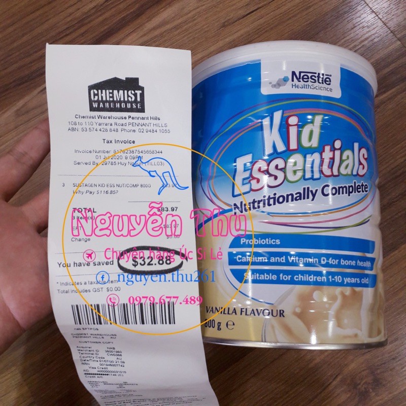 Sữa Kid Essentials Úc 800g