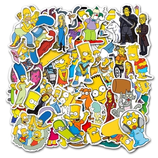 Set of 50 Cartoon Waterproof Simpson Stickers