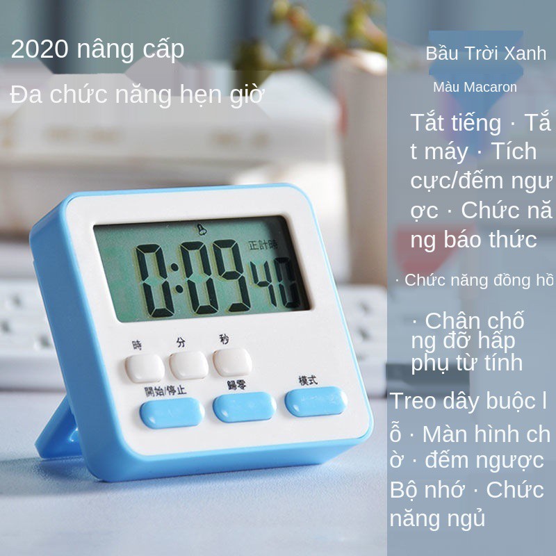 bộ hẹn giờ trong bếp nhắc nhở học sinh đếm ngược đồng hồ điện tử bấm dễ thương Pomodoro