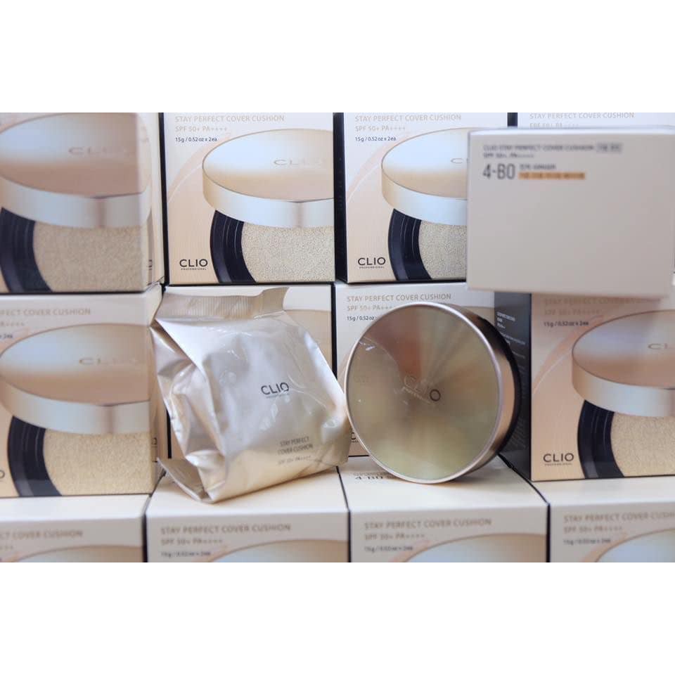 Set Phấn nước Clio Kill Cover Glow / Ampoule / Founwear/Conceal/Stay Perfect