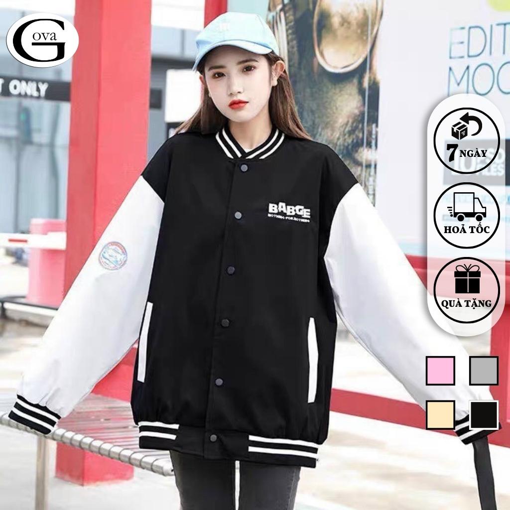 Áo Khoác Dù Bomber BABGE Form Rộng 2 Lớp Nam Nữ, Áo Khoác Gió Chống Nắng GOVA