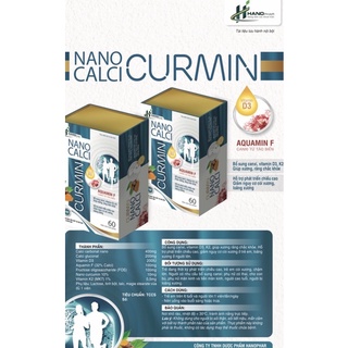 Bổ sung Canxi CURMIN NANO (LỌ 30V)