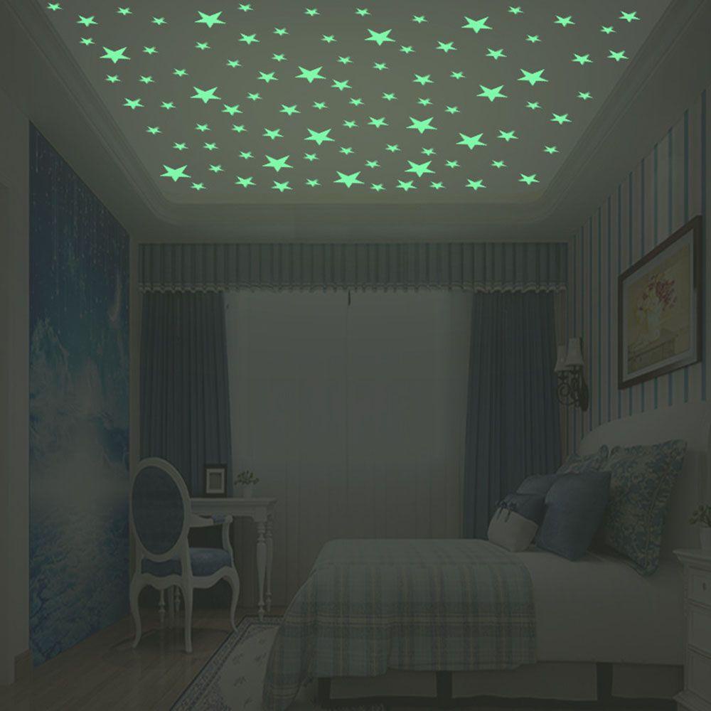 Giấy Dán Tường Dạ Quang Phát Sáng Trong Tối Trang Trí Phòng Ngủ Cho Bé