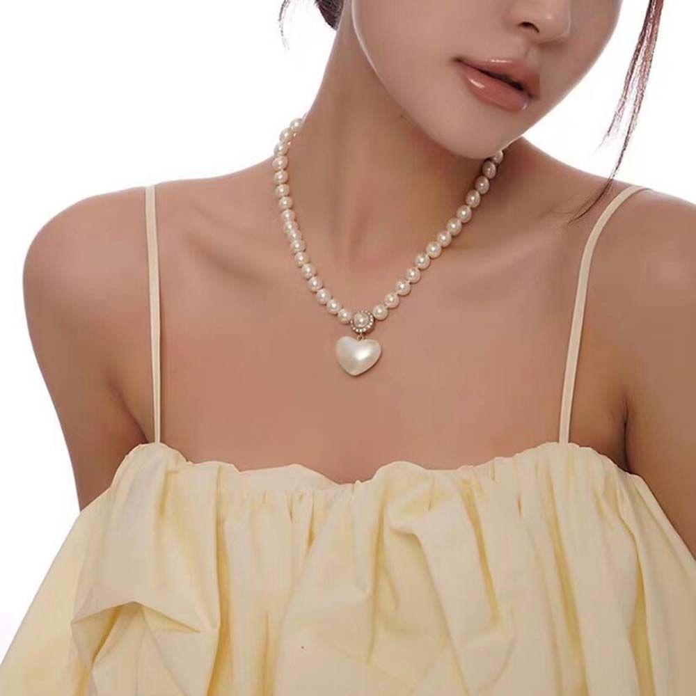 Vòng cổ Choker Mặt Trái Tim Phong Cách Hàn Quốc