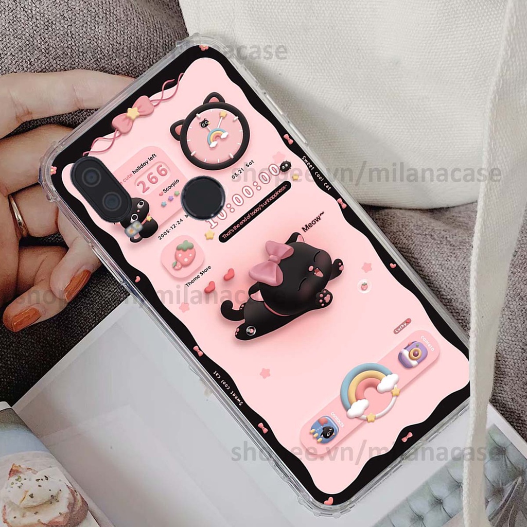 Ốp Vsmart Active 1 / Active 1 Plus / Active 1+ hình đồng hồ icon gấu mèo cute cực dễ thương ngộ nghĩnh