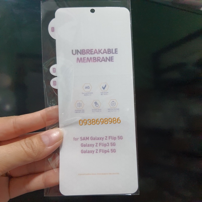 Miếng dán dẻo PPF Samsung Z Flip 5 / Z Flip 4 / Z Flip 3 5G chống trầy xước tự phục hồi vết xước