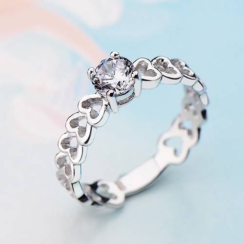 Nhẫn nữ bạc 925 đẹp đính đá NN0102 Trang Sức TNJ