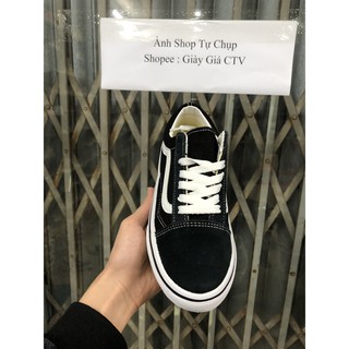] Giày thể thao sneaker đen trắng nhung