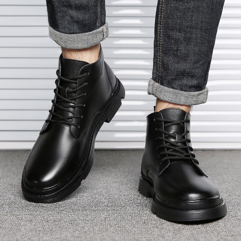 [HÀNG HOT TREND - 2021] Giày da nam, Giày nam cổ cao cực dễ phối quần Jean | BigBuy360 - bigbuy360.vn