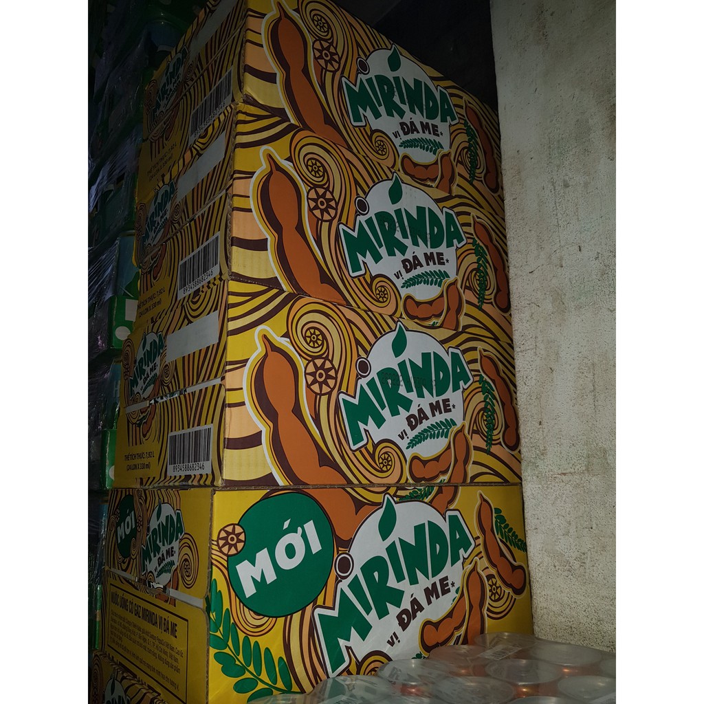 Nước Ngọt Có Gas Mirinda Đá Me - Soft Drink Lon 330ml Date Luôn Mới
