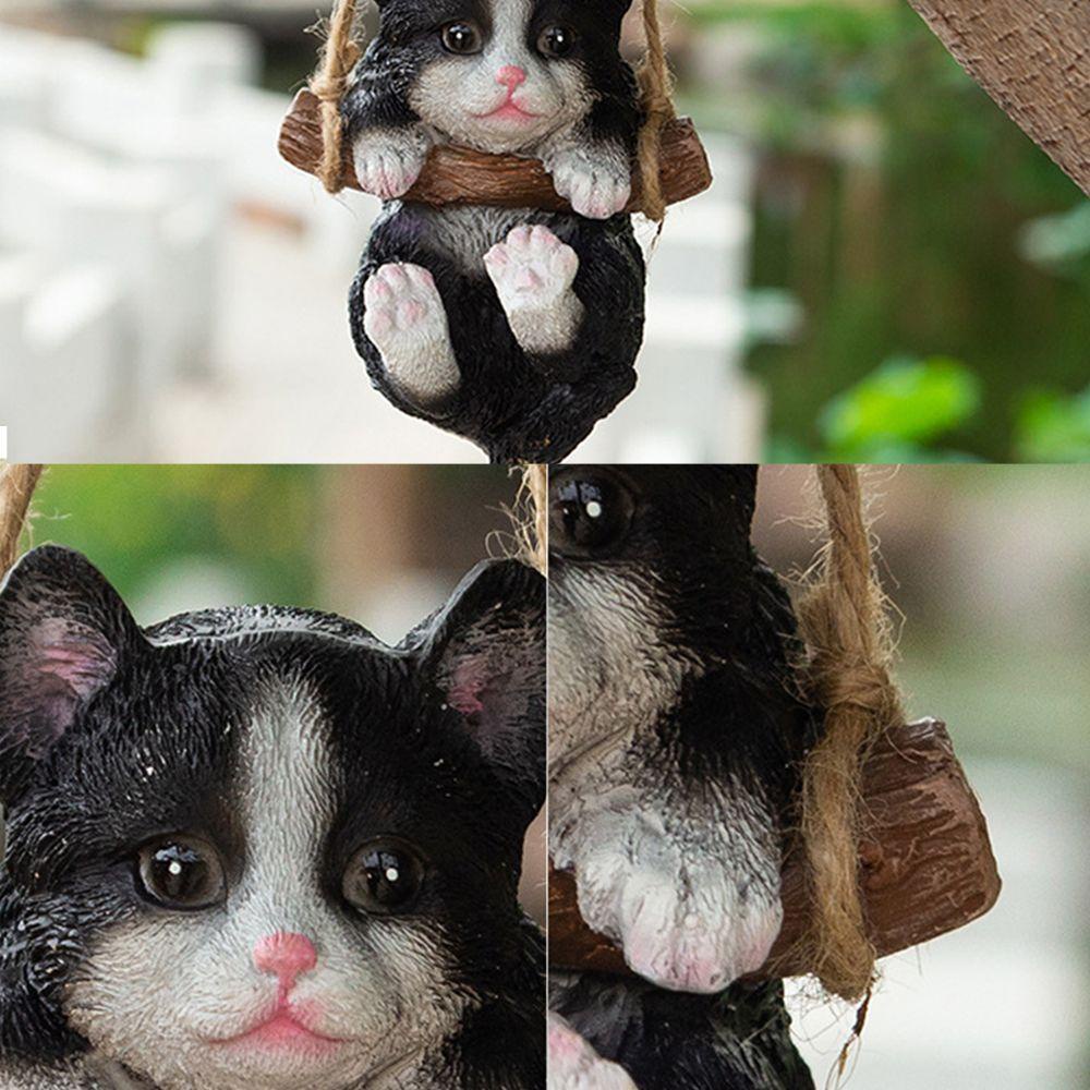 Mô Hình Chú Mèo Bằng Nhựa Resin Dễ Thương Cho Bé