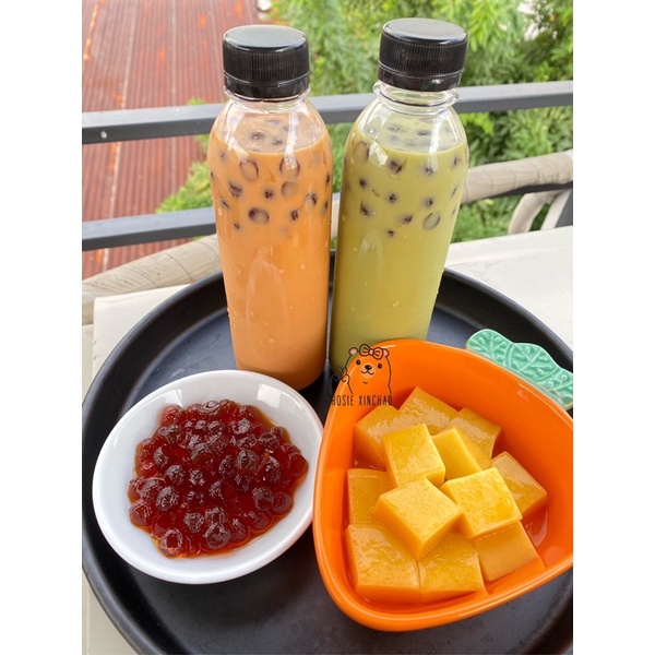 [Tân Phú] Trà sữa Thái Xanh/Thái Đỏ, Trà đen Phúc Long, Trà Đào miếng chai 330ml