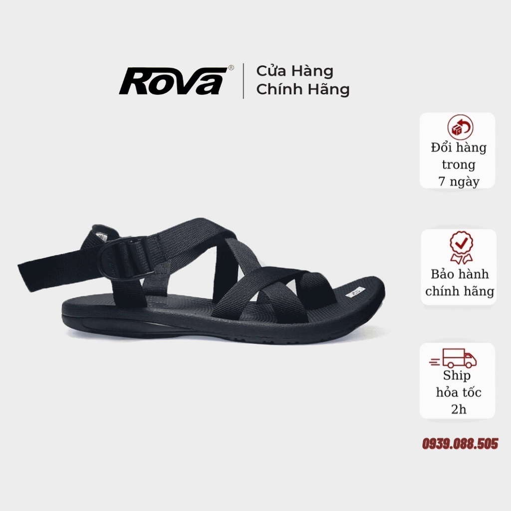 Giày Sandal Rova Nam Nữ Quai Chéo dạo phố đi chơi đi học RV117