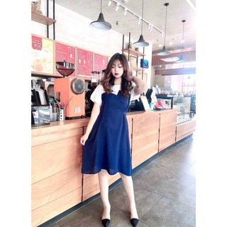 Váy yếm bầu trẻ trung big size.
