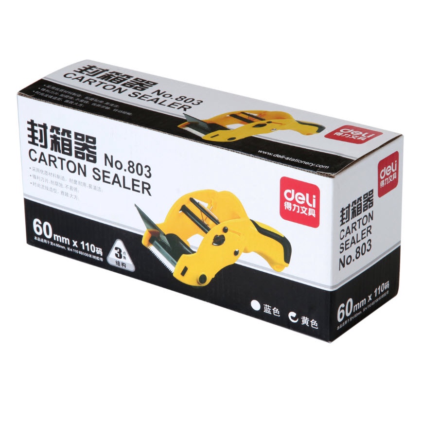 [HCM] Dụng cụ cắt băng dính chuyên dụng Deli 803 - Dụng cụ cắt băng keo dùng cho cuộn băng keo 100 yard